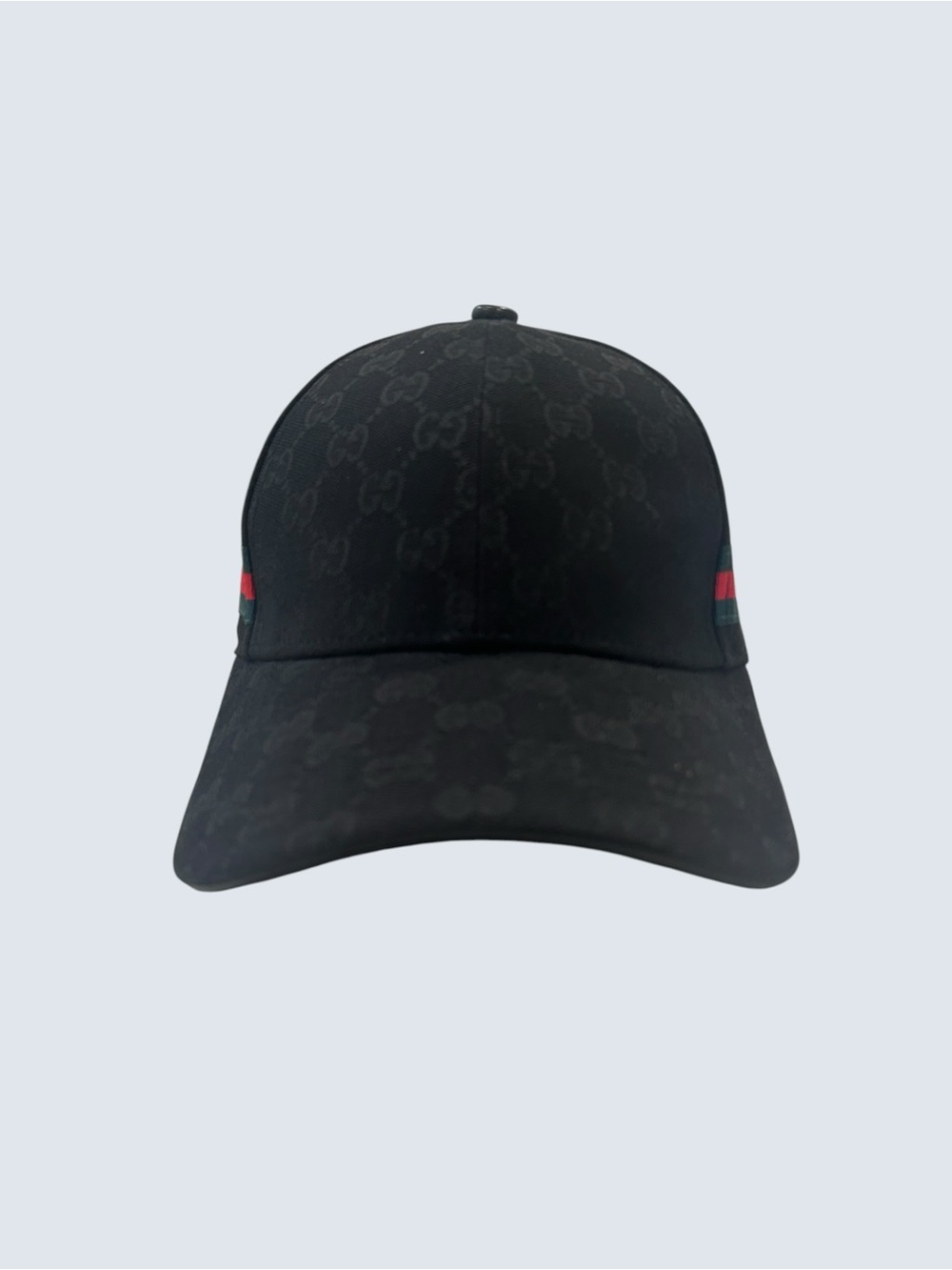 Gucci Black Monogram Baseball Hat